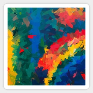 Tropical Night Abstract Painting Sticker